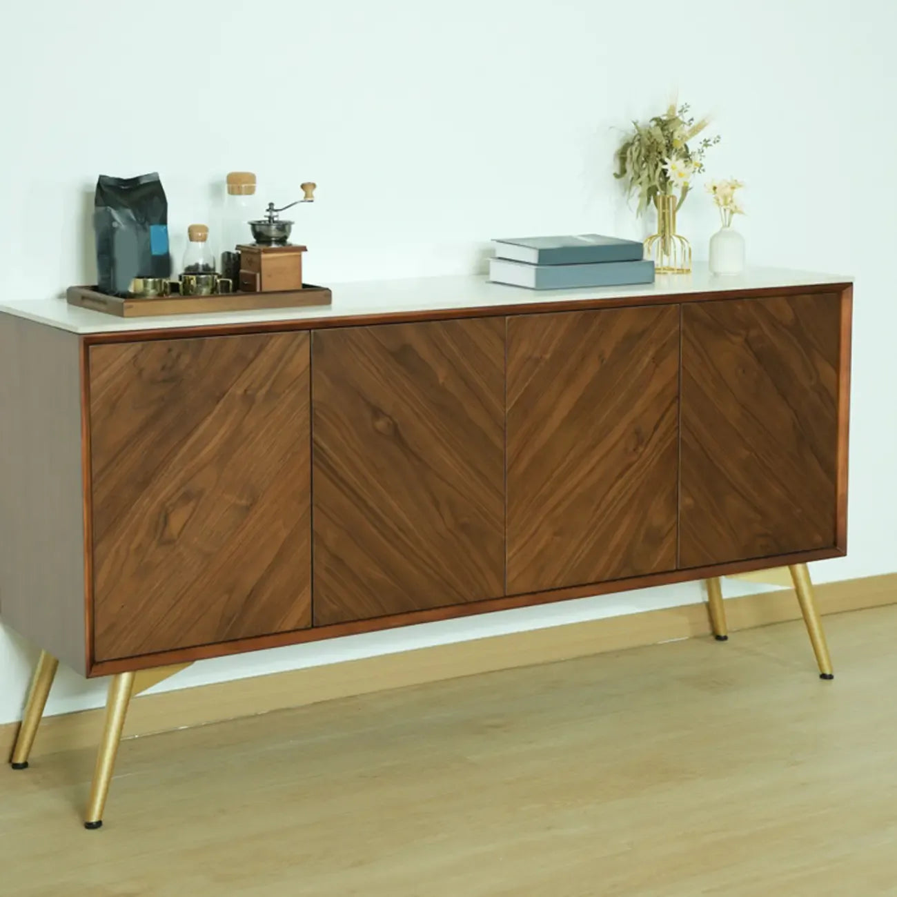 Modern Wood Sideboard Buffet Cabinet