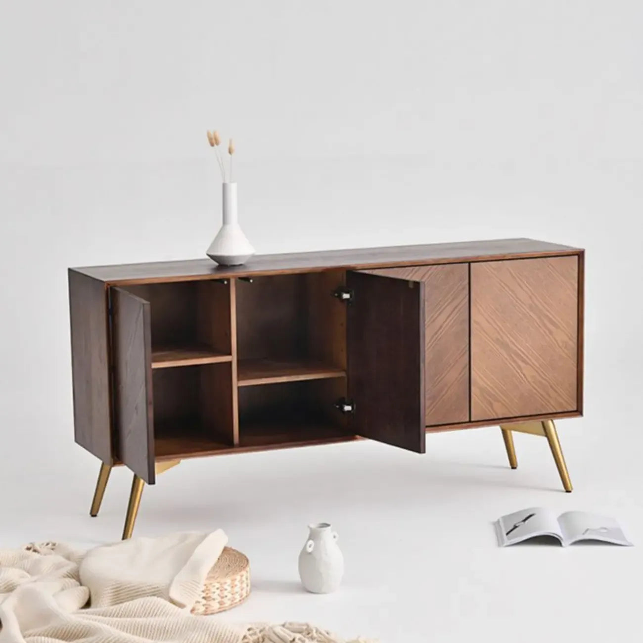Modern Wood Sideboard Buffet Cabinet