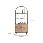 French Country Wooden Parlor Cabinet with Leaf Patterns