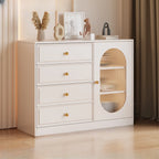 Modern Rectangular Wooden Storage Cabinet in Freestanding