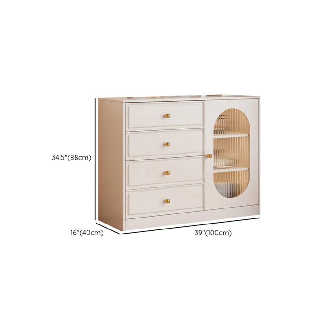 Modern Rectangular Wooden Storage Cabinet in Freestanding