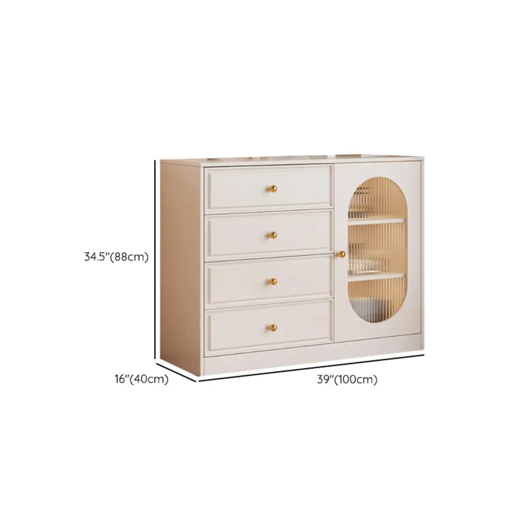 Modern Rectangular Wooden Storage Cabinet in Freestanding