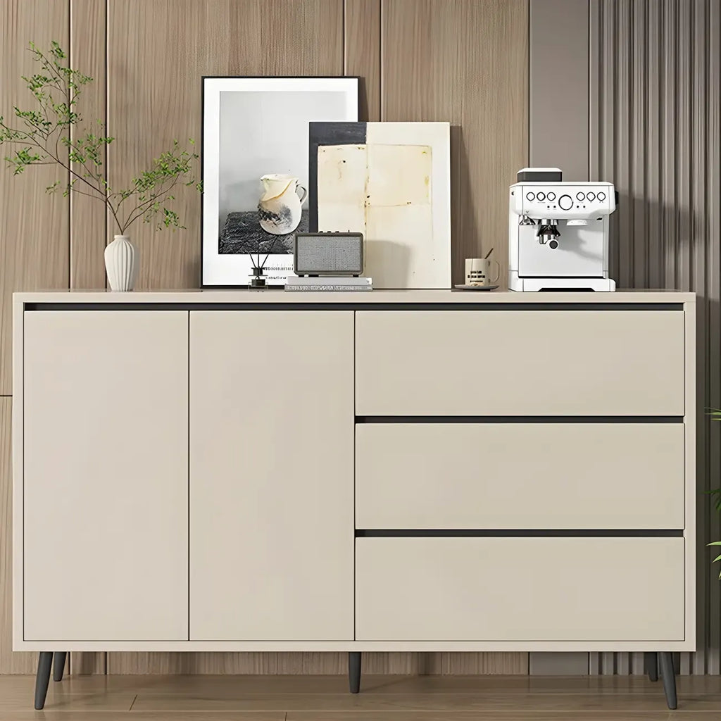 Modern Wooden Sideboard with Multi-Drawers and Cabinets