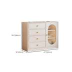 Modern Rectangular Wooden Storage Cabinet in Freestanding