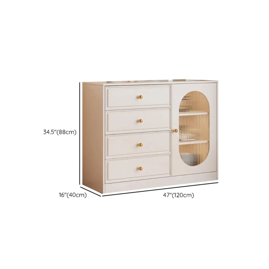 Modern Rectangular Wooden Storage Cabinet in Freestanding