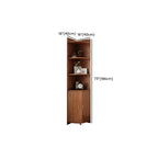 Modern Ample Storage Brown Wooden Corner Display Cabinet