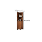 Modern Ample Storage Brown Wooden Corner Display Cabinet