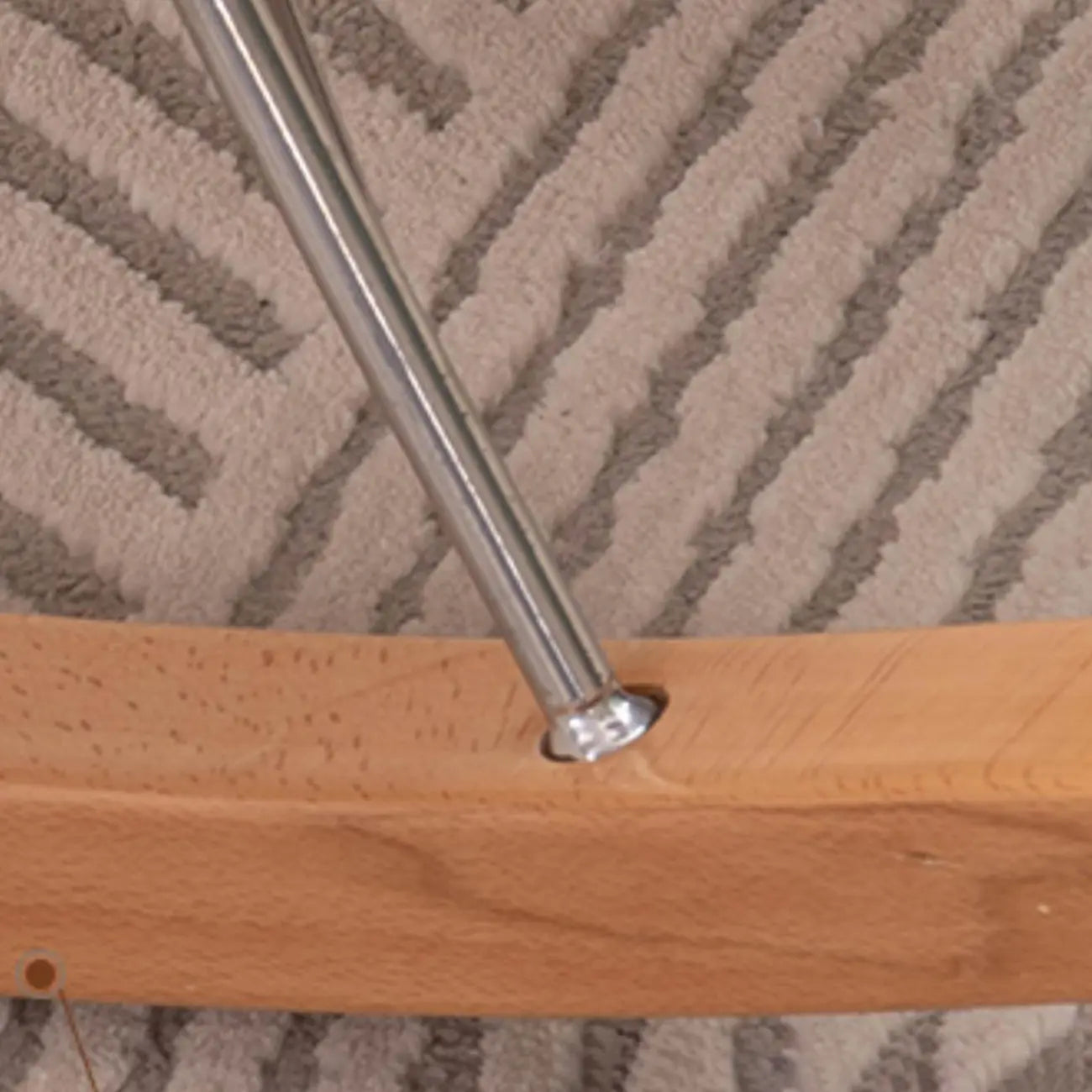 Modern Flannel Upholstered Armless Rocking Chair with Ottoman