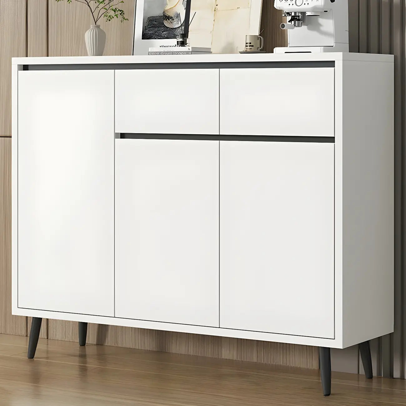 Modern Wooden Sideboard with Multi-Drawers and Cabinets