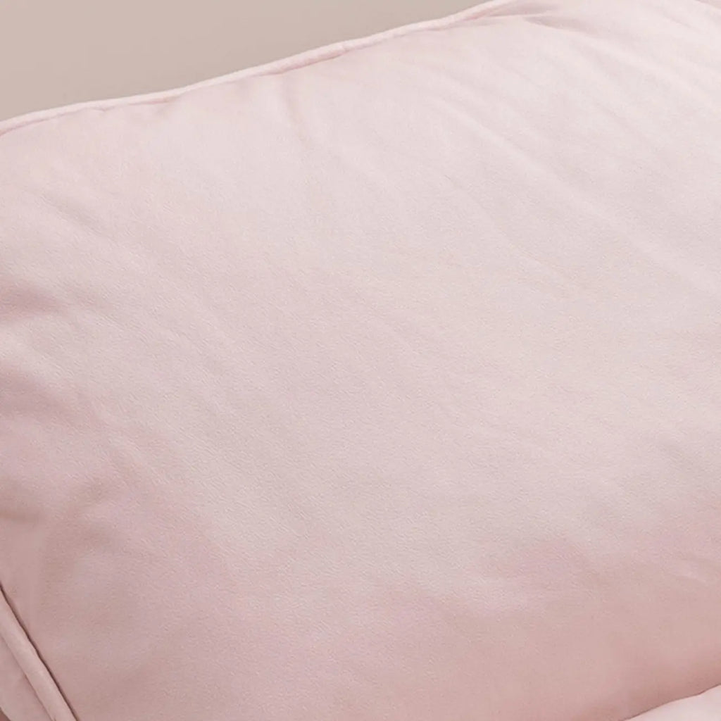 Modern Flannel Upholstered Armless Rocking Chair with Ottoman