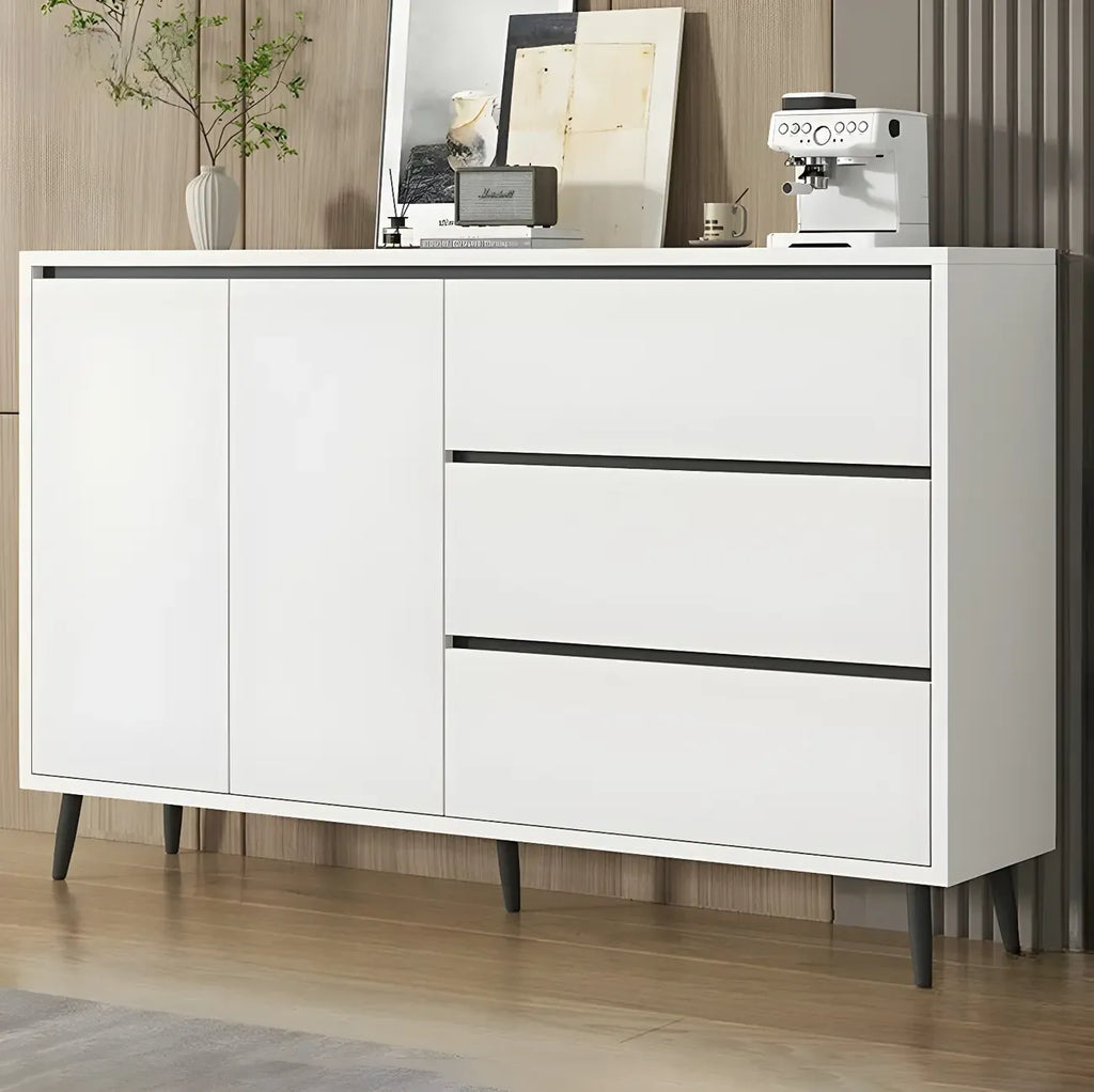 Modern Wooden Sideboard with Multi-Drawers and Cabinets