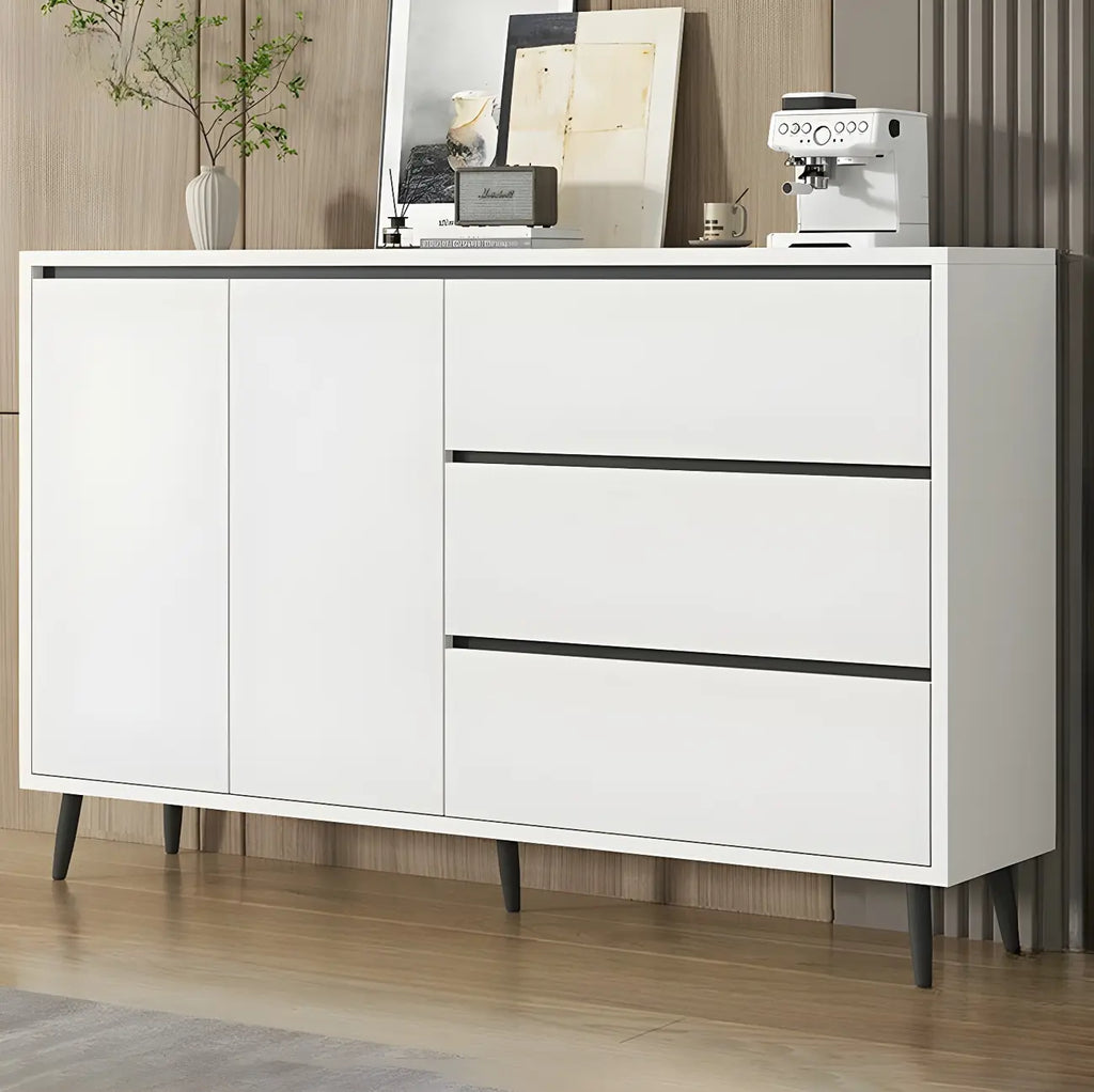 Modern Wooden Sideboard with Multi-Drawers and Cabinets