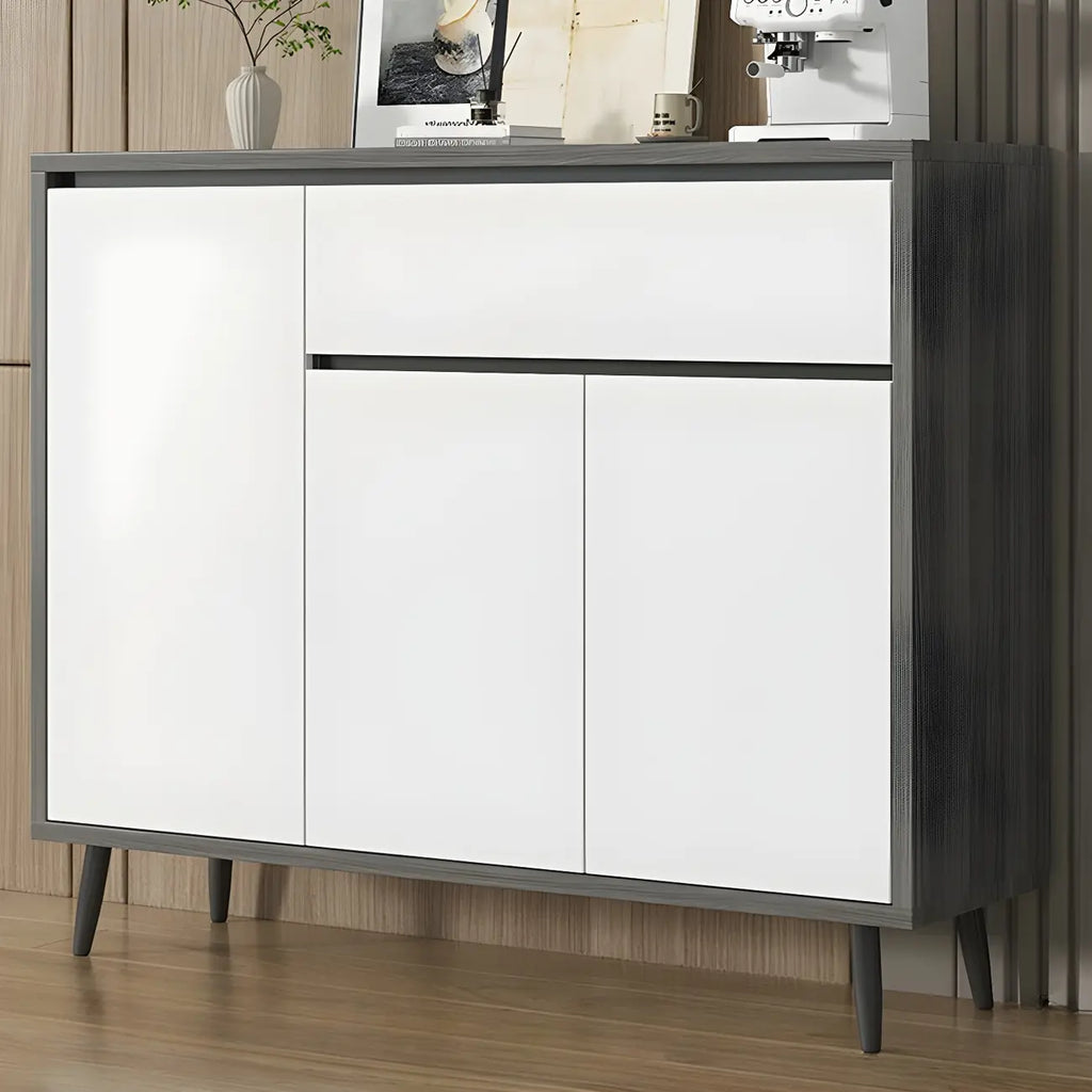 Modern Wooden Sideboard with Multi-Drawers and Cabinets