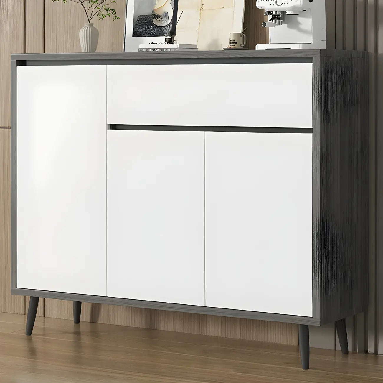 Modern Wooden Sideboard with Multi-Drawers and Cabinets