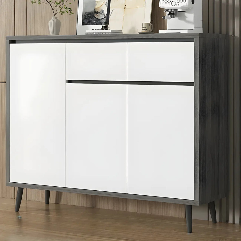 Modern Wooden Sideboard with Multi-Drawers and Cabinets