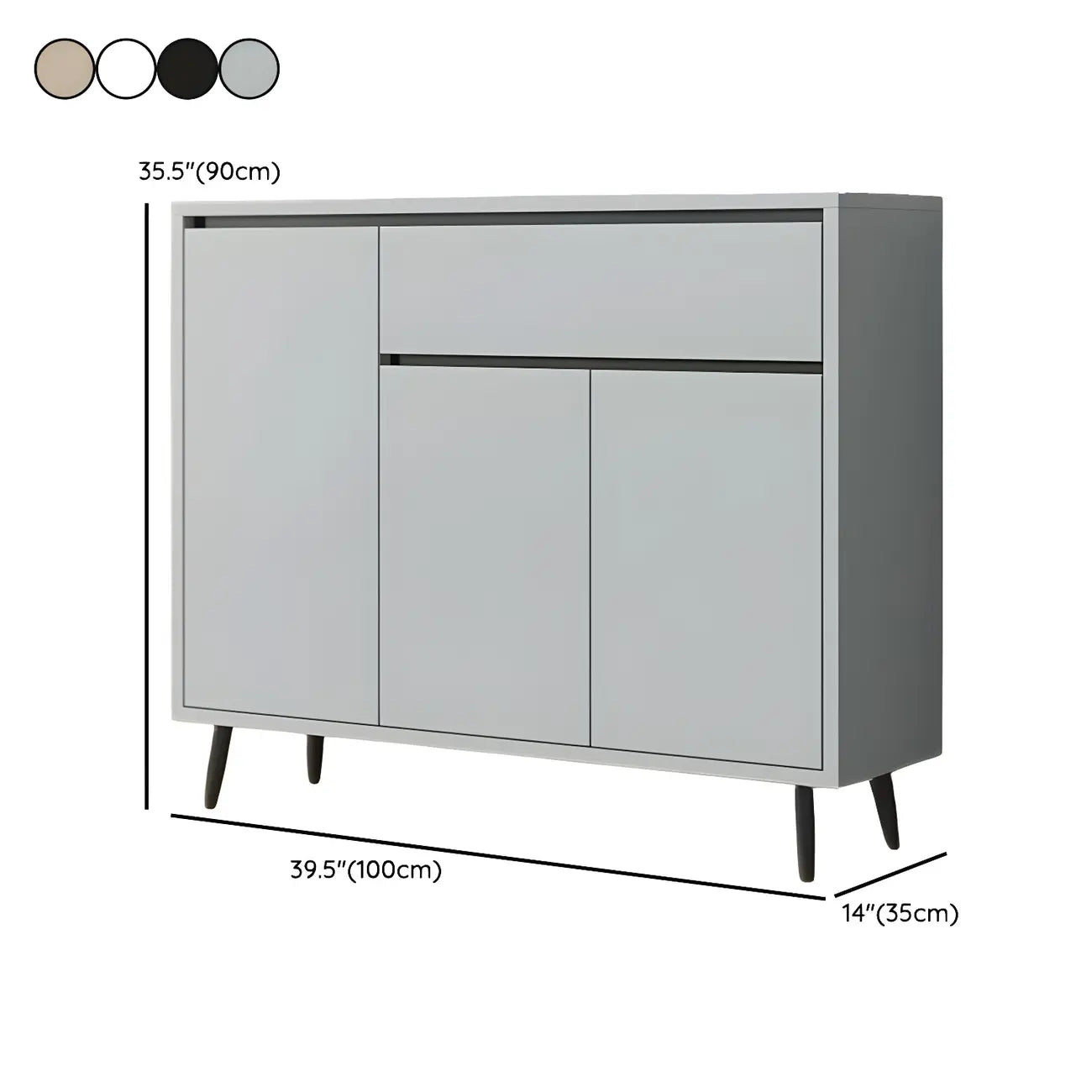 Modern Wooden Sideboard with Multi-Drawers and Cabinets