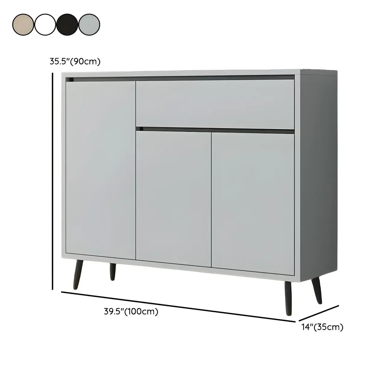 Modern Wooden Sideboard with Multi-Drawers and Cabinets