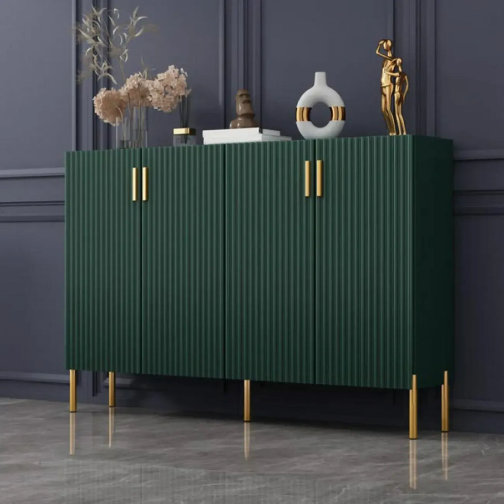 Glam Wooden Sideboard with Shelves and Cabinets