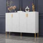 Glam Wooden Sideboard with Shelves and Cabinets