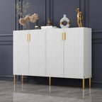 Glam Wooden Sideboard with Shelves and Cabinets