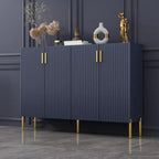 Glam Wooden Sideboard with Shelves and Cabinets