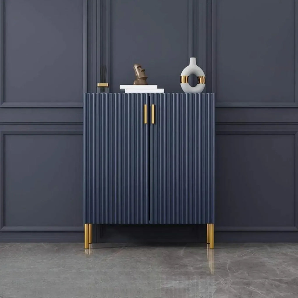 Glam Wooden Sideboard with Shelves and Cabinets