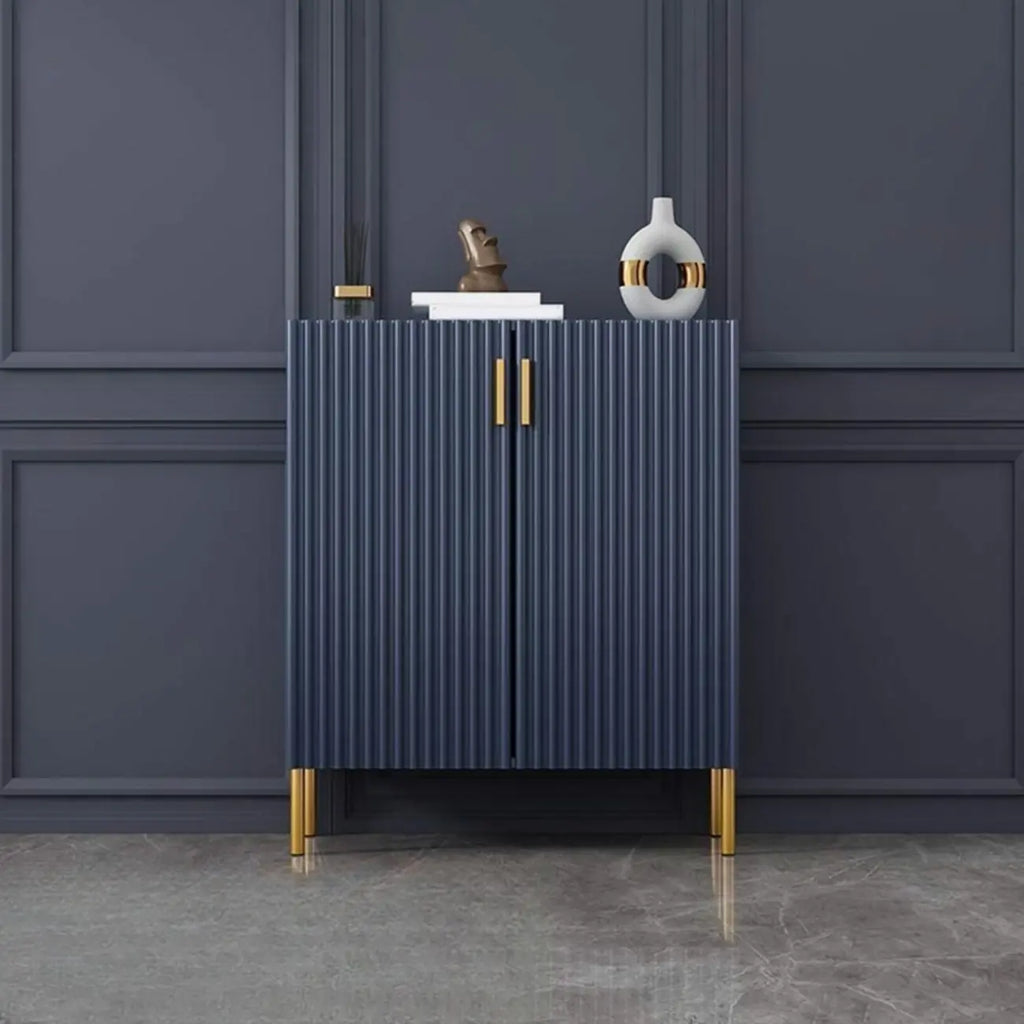 Glam Wooden Sideboard with Shelves and Cabinets