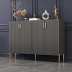 Glam Wooden Sideboard with Shelves and Cabinets