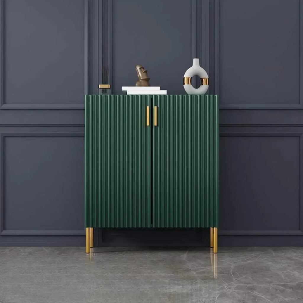 Glam Wooden Sideboard with Shelves and Cabinets