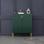 Glam Wooden Sideboard with Shelves and Cabinets