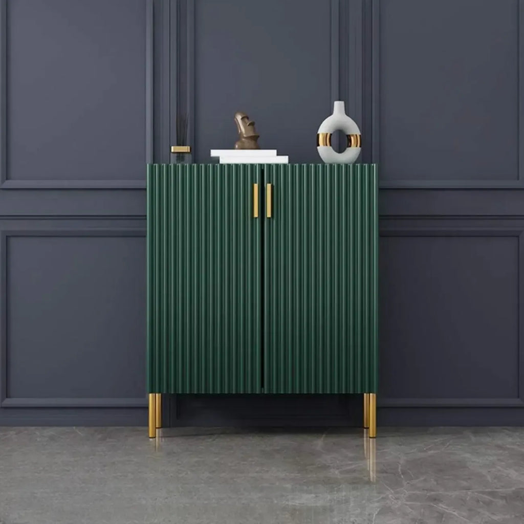 Glam Wooden Sideboard with Shelves and Cabinets