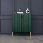 Glam Wooden Sideboard with Shelves and Cabinets