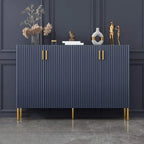 Glam Wooden Sideboard with Shelves and Cabinets