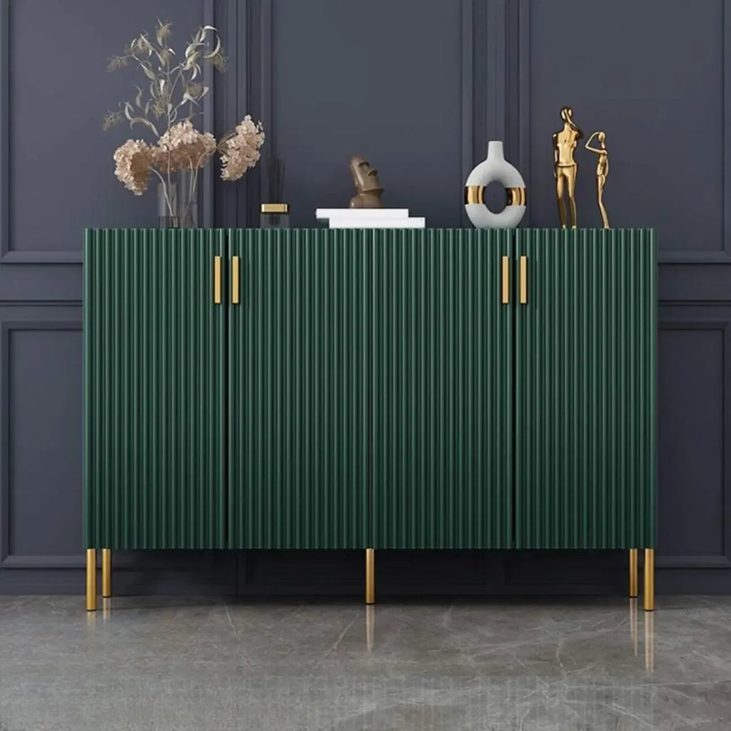 Glam Wooden Sideboard with Shelves and Cabinets