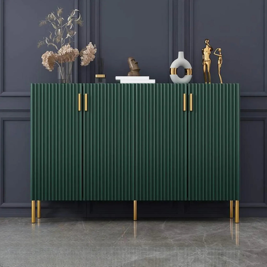 Glam Wooden Sideboard with Shelves and Cabinets