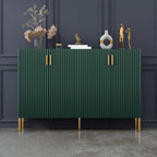 Glam Wooden Sideboard with Shelves and Cabinets