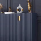 Glam Wooden Sideboard with Shelves and Cabinets