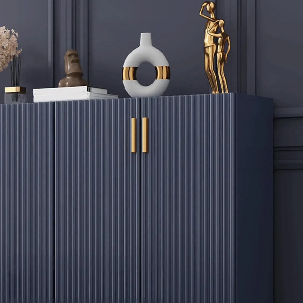 Glam Wooden Sideboard with Shelves and Cabinets