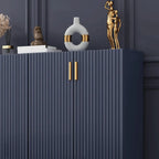 Glam Wooden Sideboard with Shelves and Cabinets