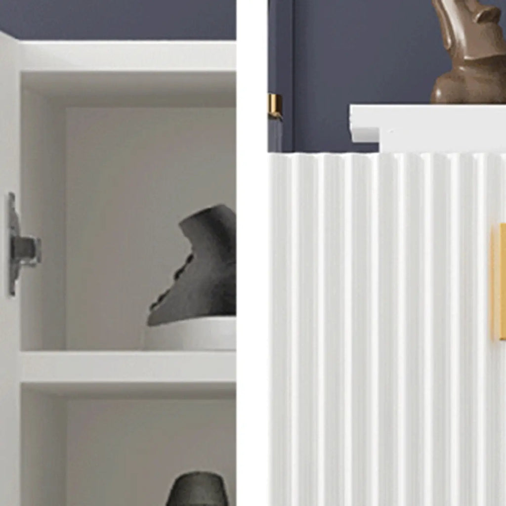 Glam Wooden Sideboard with Shelves and Cabinets