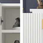 Glam Wooden Sideboard with Shelves and Cabinets