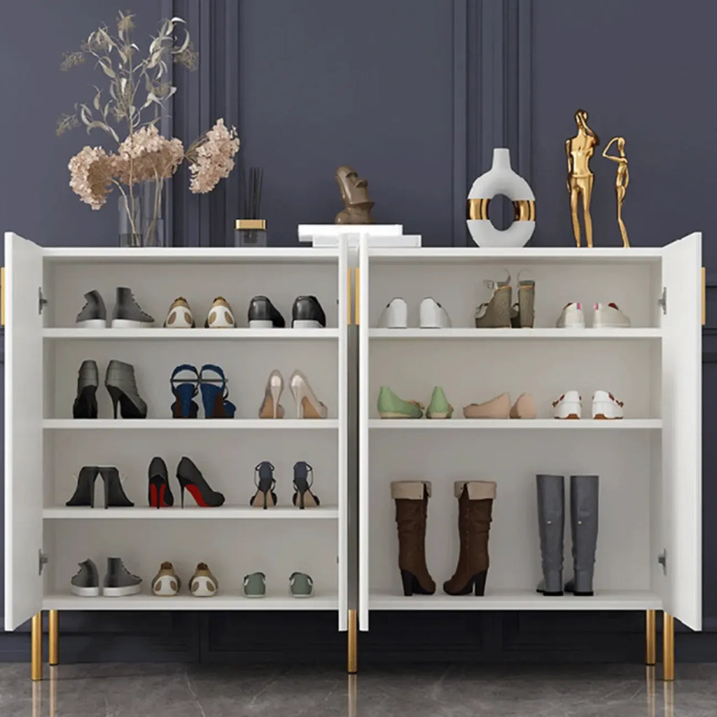 Glam Wooden Sideboard with Shelves and Cabinets