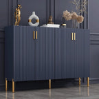 Glam Wooden Sideboard with Shelves and Cabinets