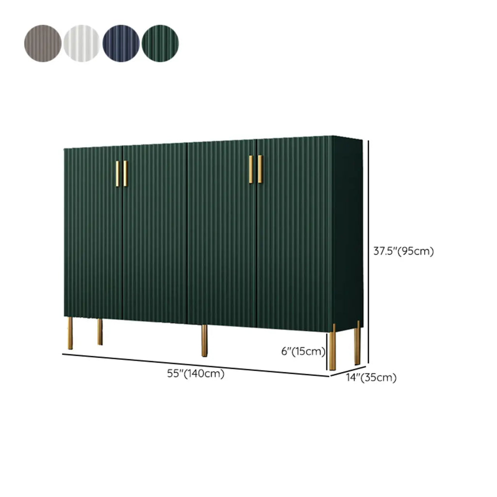 Glam Wooden Sideboard with Shelves and Cabinets