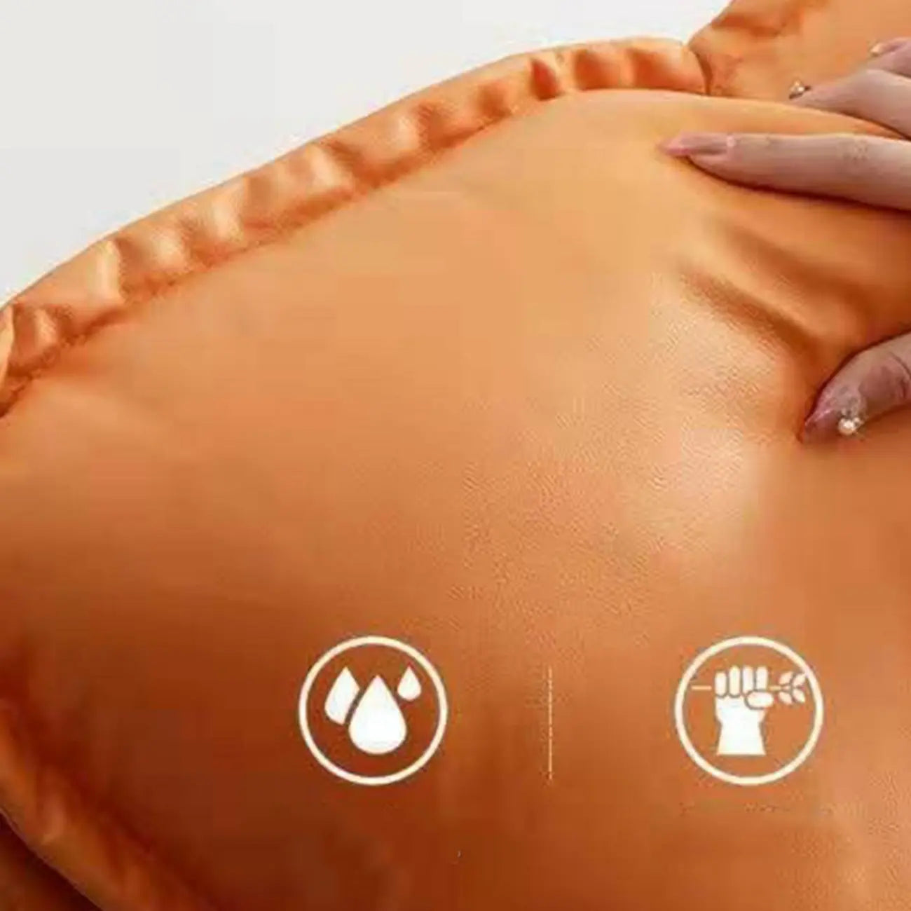 Armless Upholstered Rocking Chair with Ottoman for Living Room