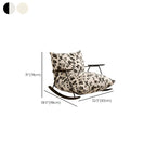 Modern Upholstered Rocking Chair with Spindle Back in Beige