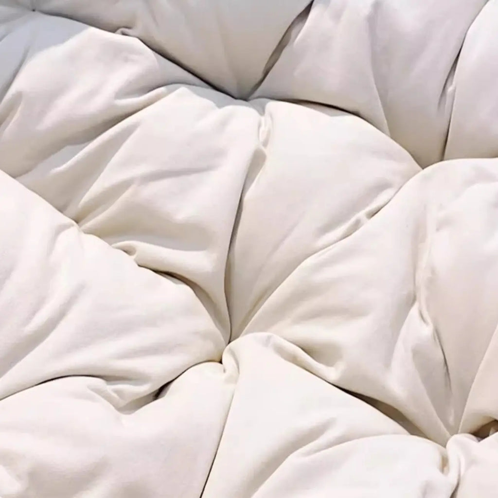 Upholstered Armless Rocking Chair with Cushion for Living room