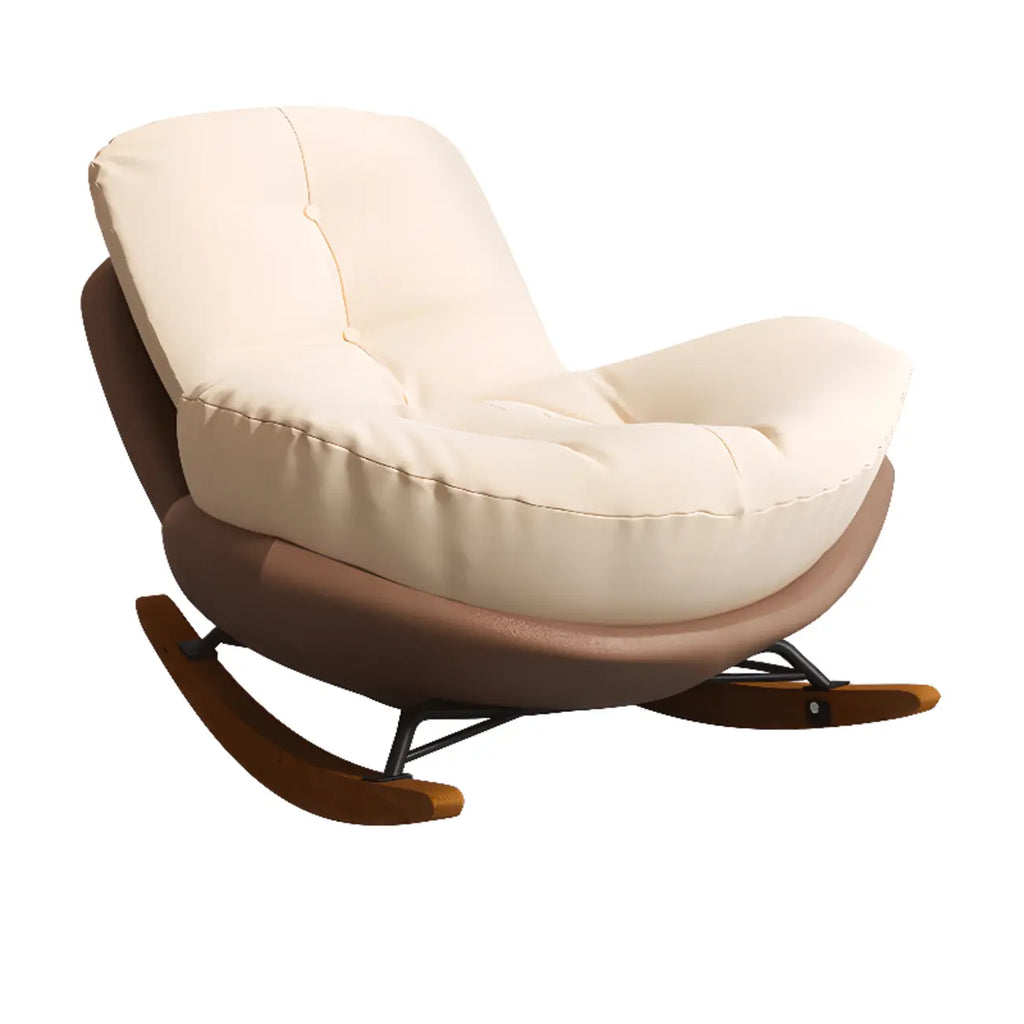 Scandinavian Upholstered Rocking Chair with Optional Ottoman