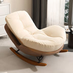 Scandinavian Upholstered Rocking Chair with Optional Ottoman