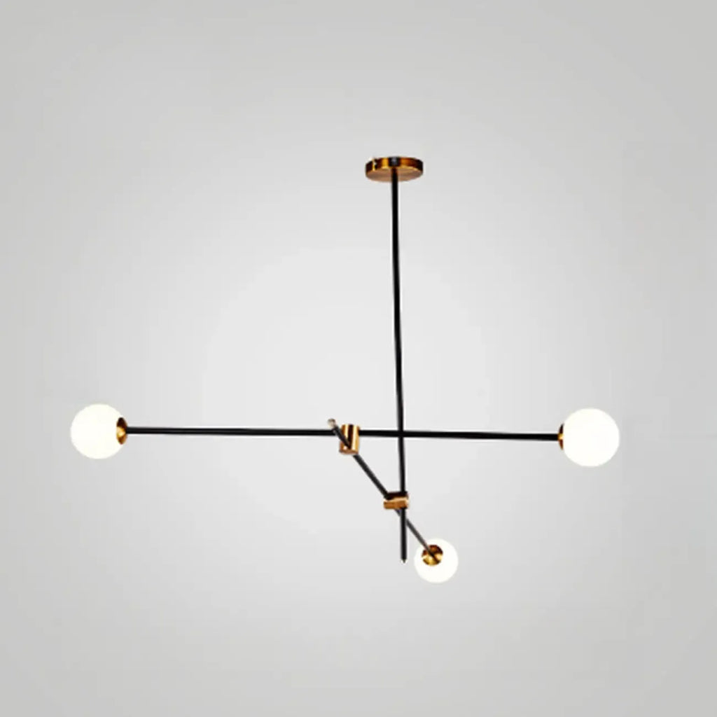 6-Light Black Industrial Sputnik Chandelier